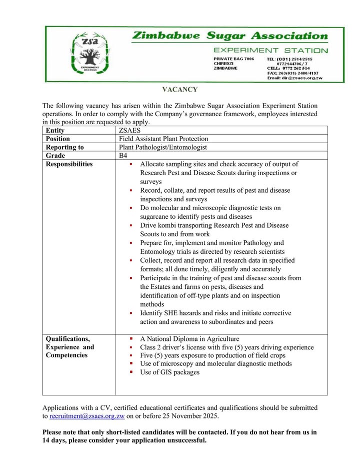 Zimbabwe Sugar Association Experiment Station